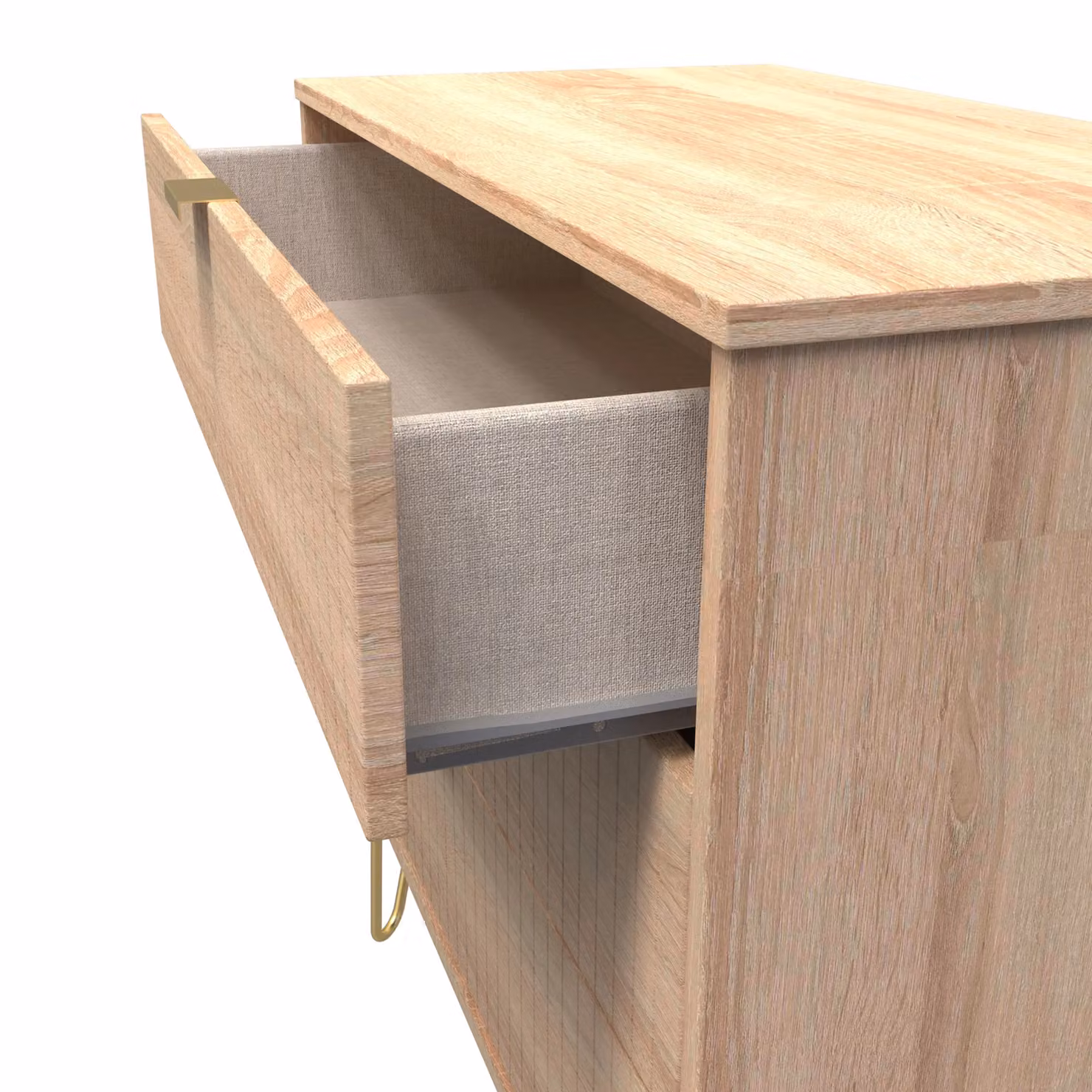 Ready Assembled 2 U Bexley 3 Drawer Chest in Light Oak – 2