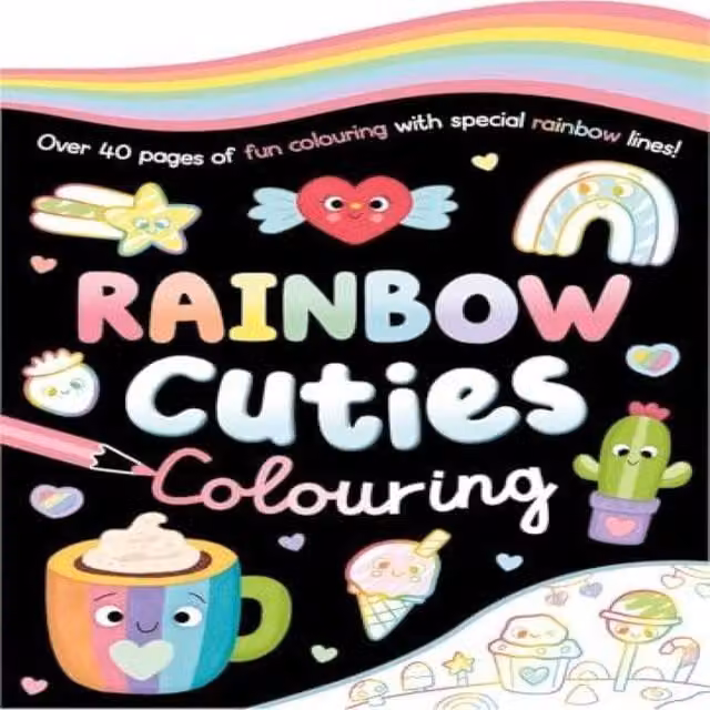 Igloo Books Ltd Rainbow Cuties Colouring Paperback Book, Multicolour