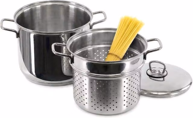 Havendro Stainless Steel Pasta Pot with Strainer Insert, 6 l, Silver – 1
