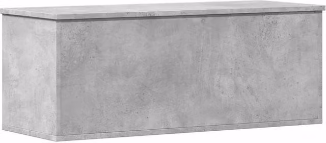 Berkfield Home Storage Box in Concrete Grey, W/D/H: 90 x 35 x 35 cm