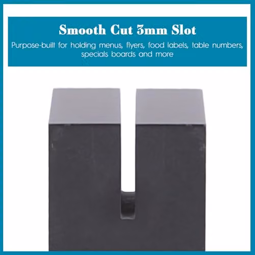 Argon Tableware Natural Slate Sign Holder in Grey or Black, 9 cm – 4
