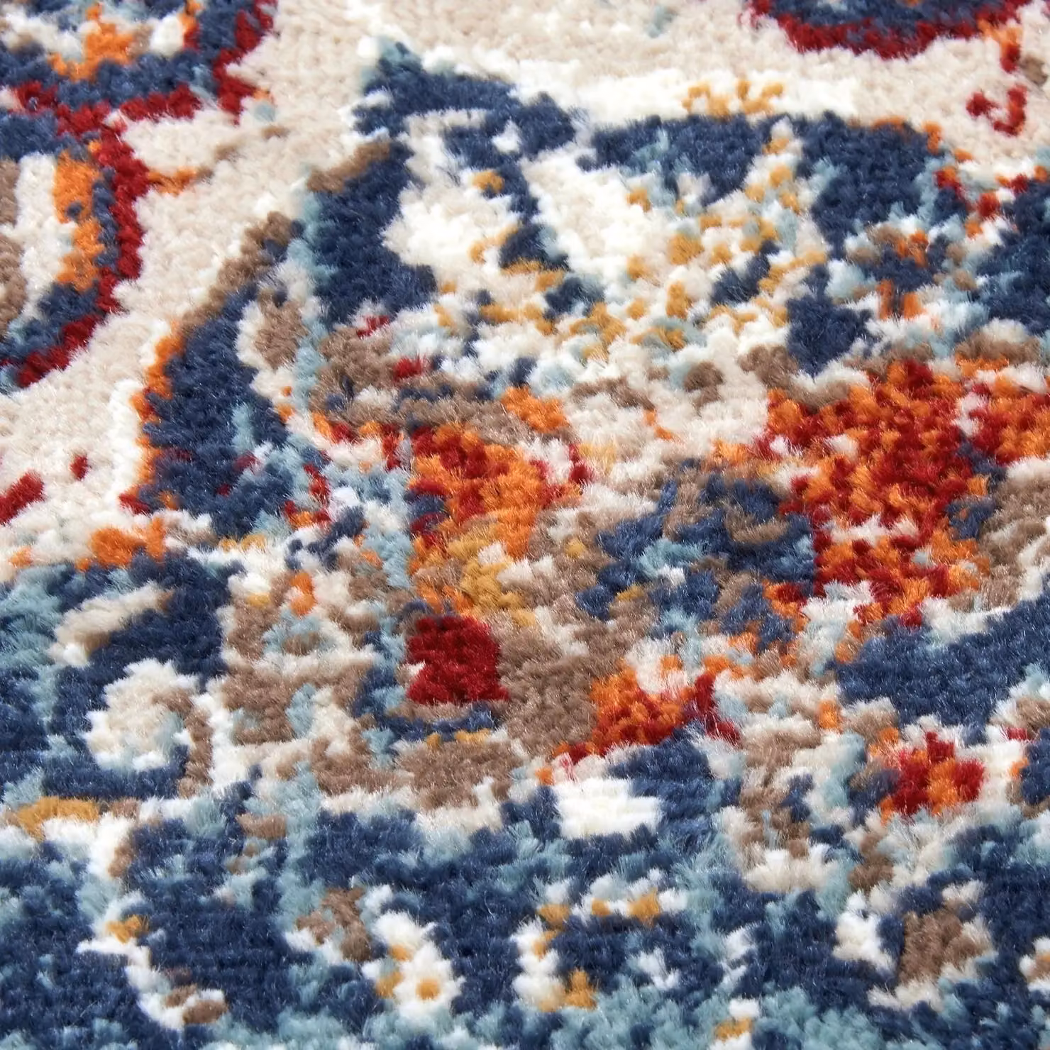 THE RUGS Orient Maderno Medallion Oriental Rug in Blue and Red, Polypropylene, W: 120 cm, D: 80 cm – 2