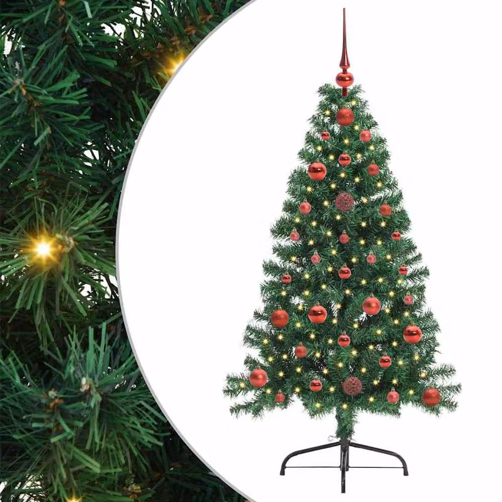 Berkfield Home Beautiful Pre-lit Artificial Christmas Tree in Green, Height: 120 cm – 3