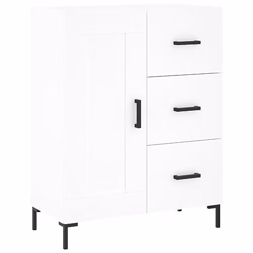 vidaXL Modern White Sideboard in MDF, W/D/H: 69.5 x 34.0 x 90.0 cm – 1