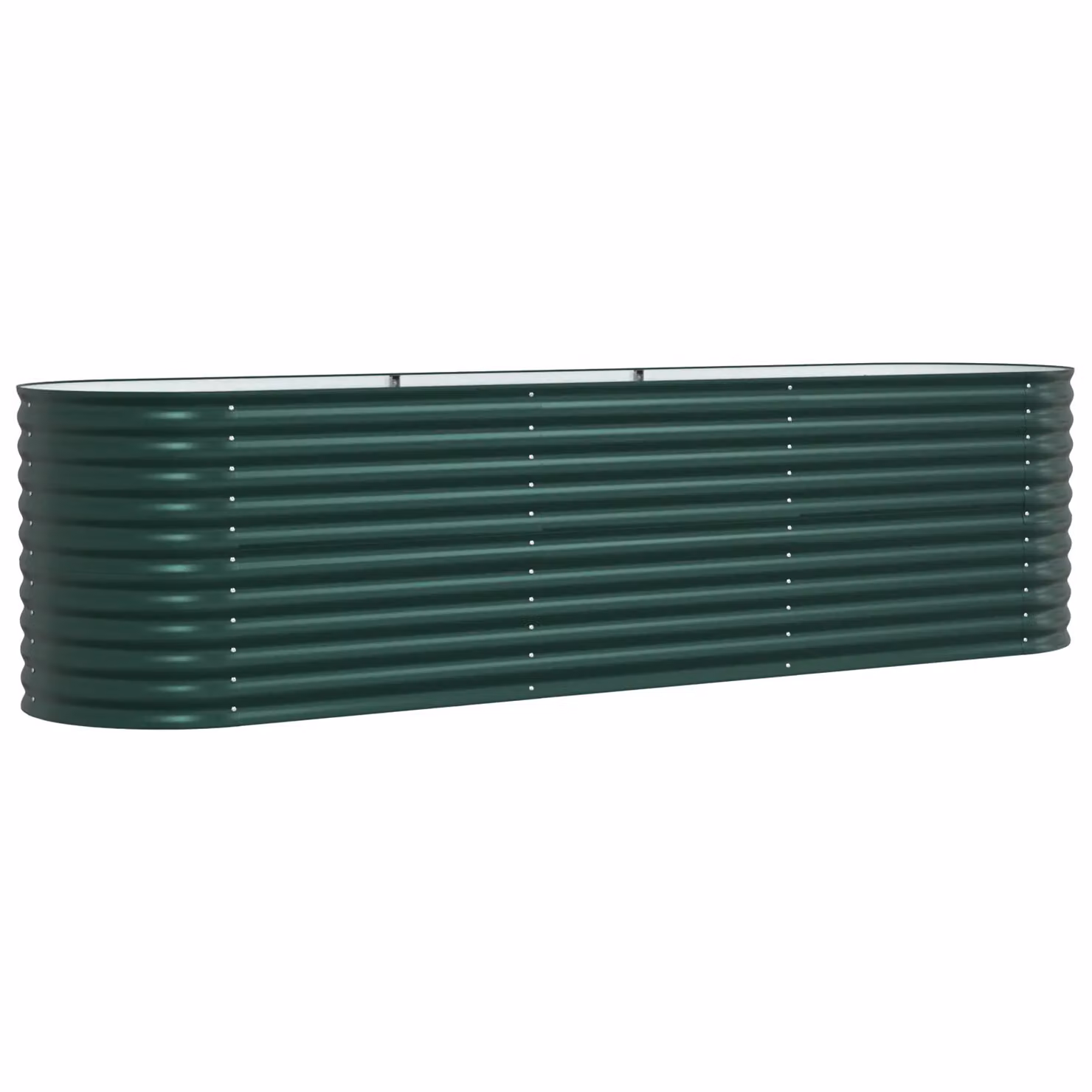 Berkfield Home Garden Green Galvanised Steel Raised Bed W/D/H: 320 x 80 x 81 cm – 2
