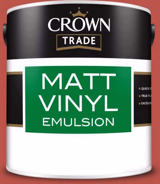 Crown Trade English Fire Matt Vinyl Dispersion Paint, Multicolour, 2.5 l