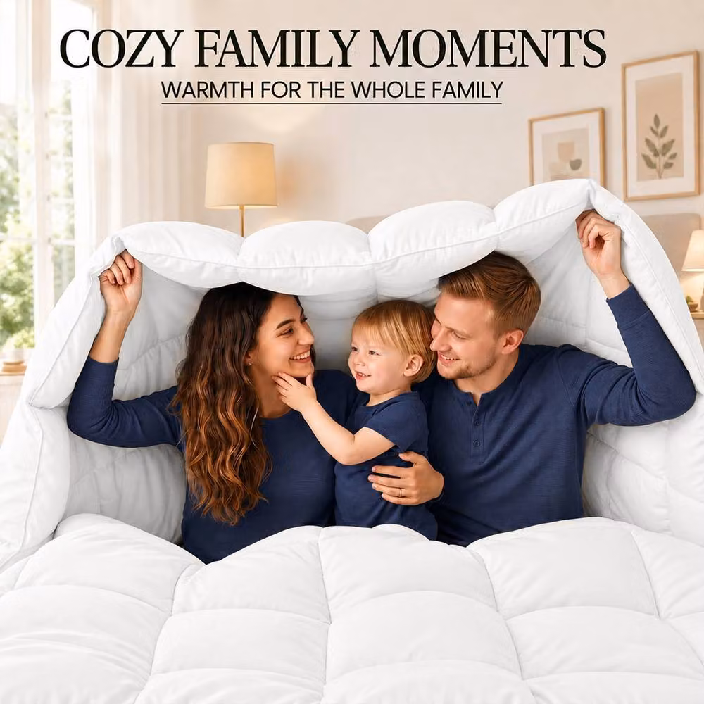 Lazzaro Home All Season Hotel Quality Hollow Fibre Duvet, 10.5 Tog, White, Single – 4