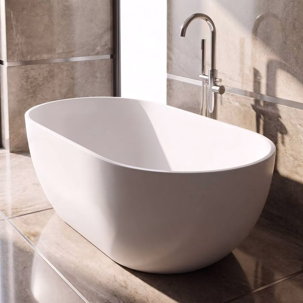 Balterley Crea Bath in White, W: 166.5 cm, D: 78 cm, H: 53 cm – 2