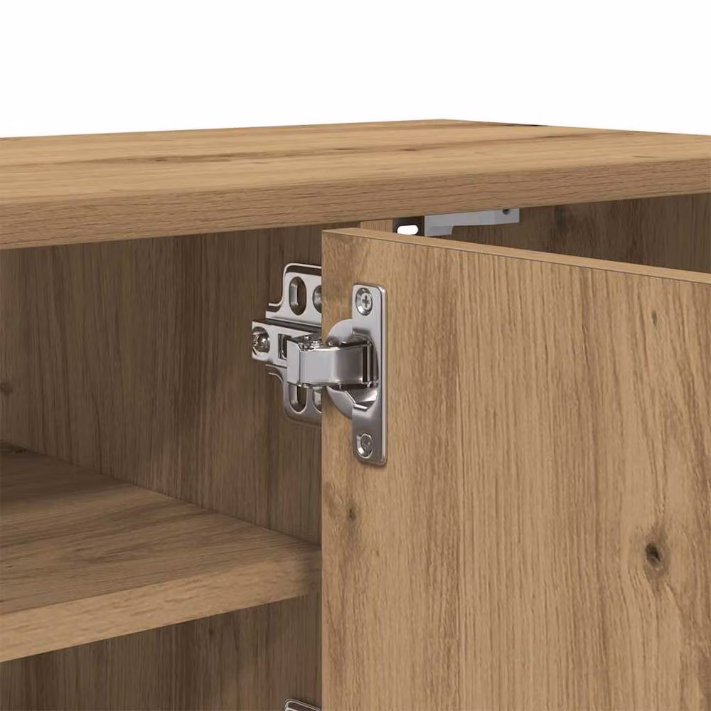 Berkfield Home Artisan Oak Wall Cabinet in Brown, W/D/H: 101 x 30 x 29 cm – 4