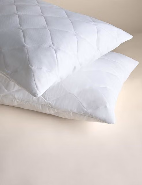 M&S Simply Soft Pillow Protectors, 2 Pack, White