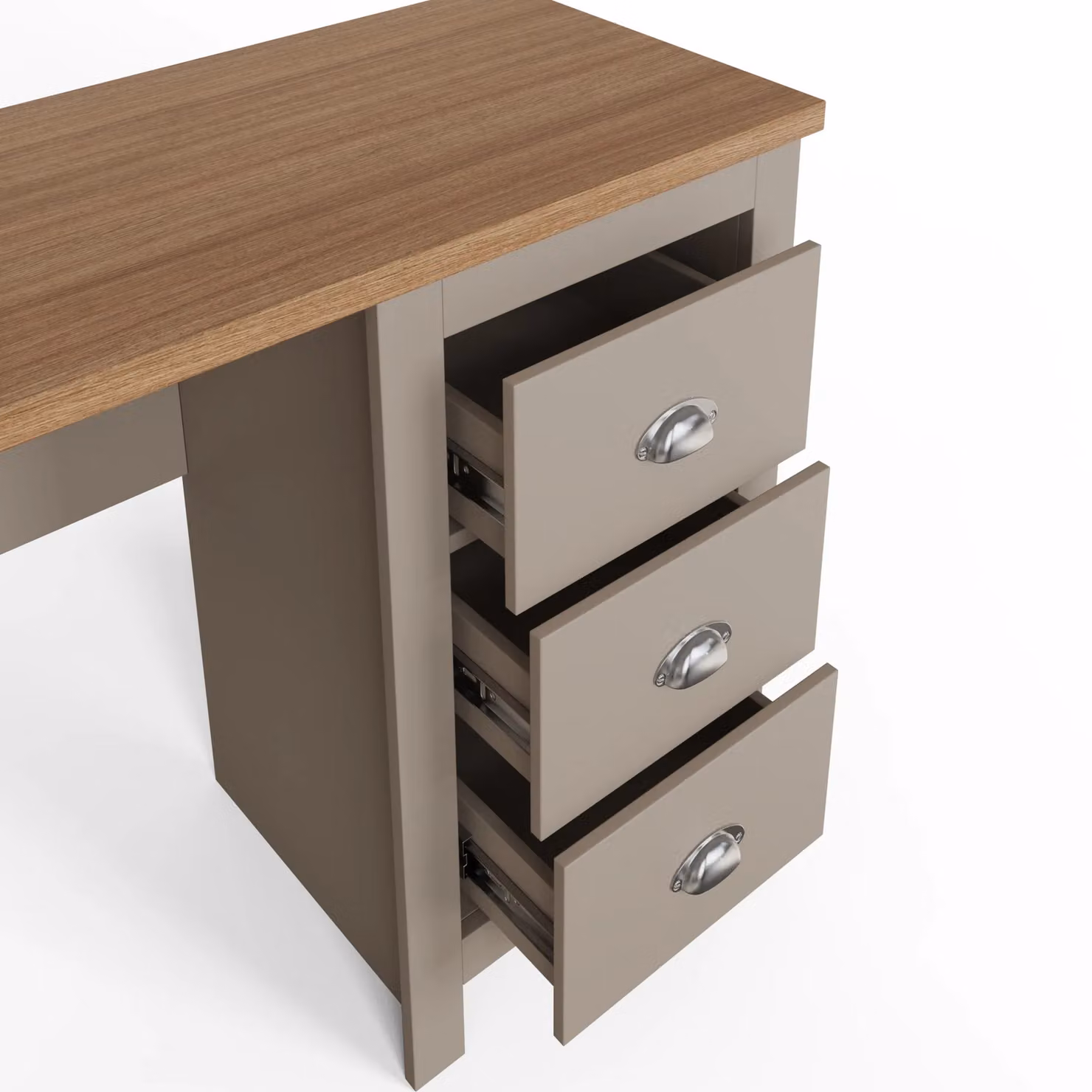 GFW Lancaster Study Desk in Grey and Oak – 4