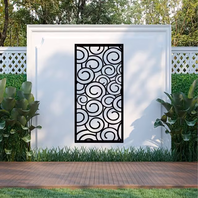 Laser Hut Flemiox Black Abstract Metal Wall Art