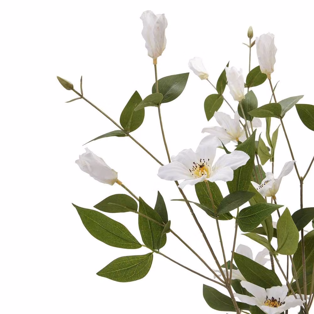 Hill Interiors Florida Clematis Artificial Flower in White – 2