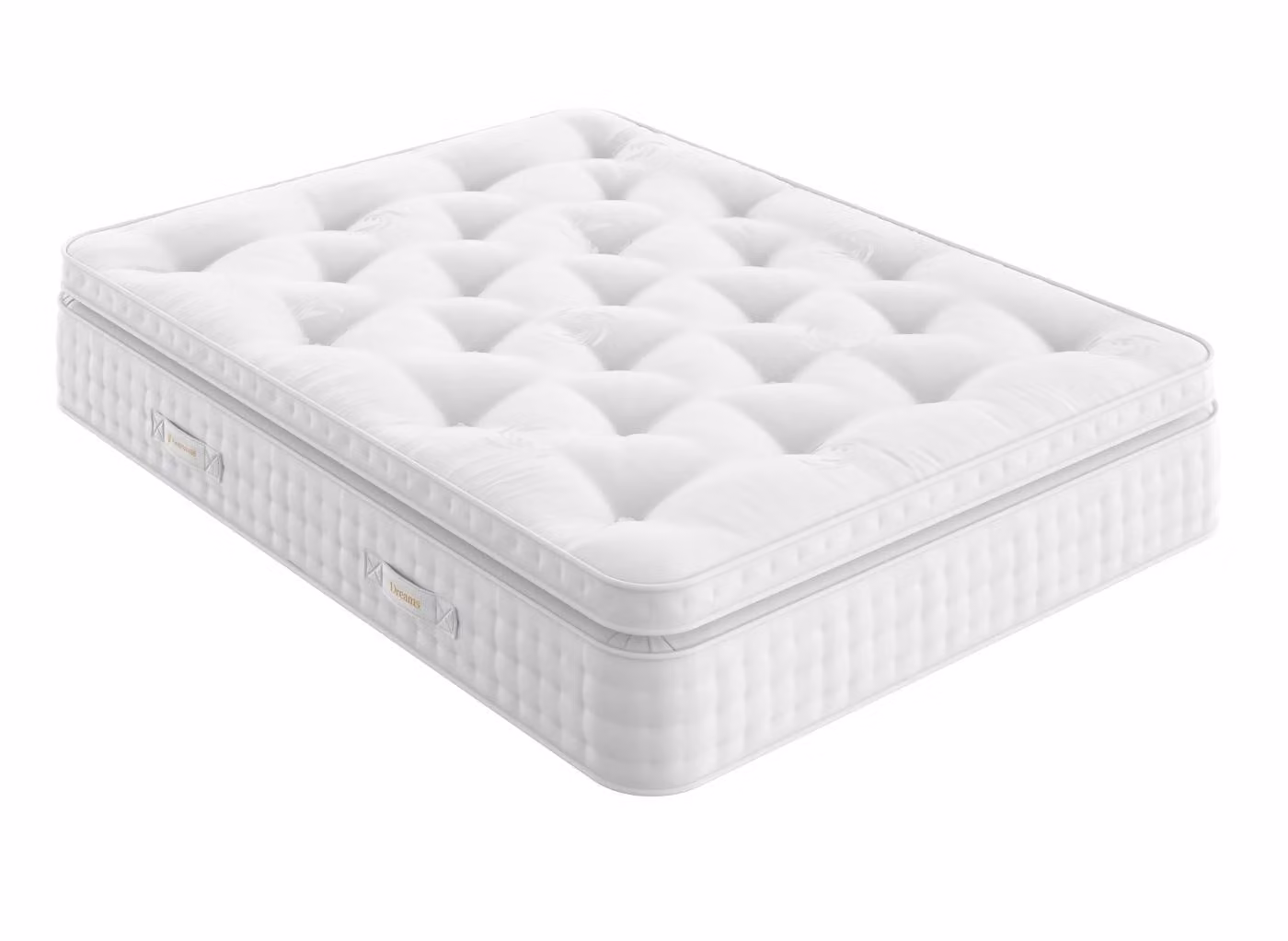 Dream Team Gold Falmouth Pocket Sprung Mattress in Gold and White, W/D/H: 140 x 200 cm, H2