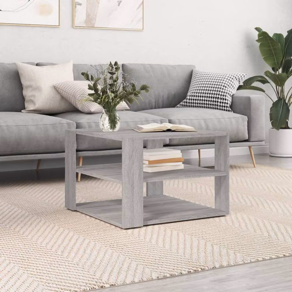 Berkfield Home Grey Sonoma Coffee Table, W/D/H: 59.5 x 59.5 x 40 cm – 2