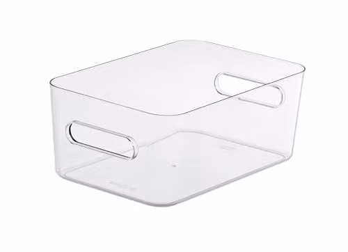 SmartStore Compact Box M Medium Transparent Plastic Modular Storage Bin, W: 29.5 cm, D: 19.5 cm, H: 12.0 cm