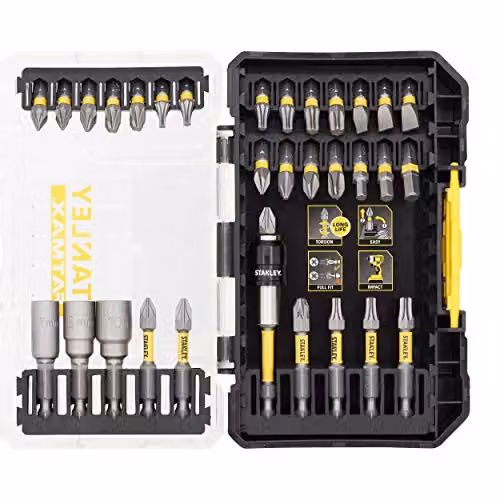 Stanley FatMax 32 Piece Impact Torsion Screwdriver Bit Set with ToughCase and Shaker Box – 3