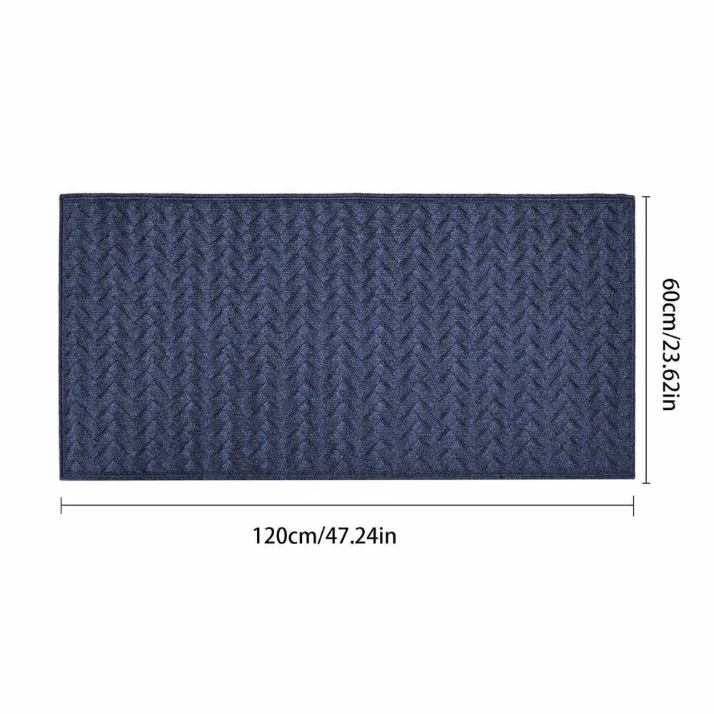 VOGREX Heavy Duty Dirt Trapper Door Mat in Blue, W/D/H: 120 x 60 x 0.5 cm – 2