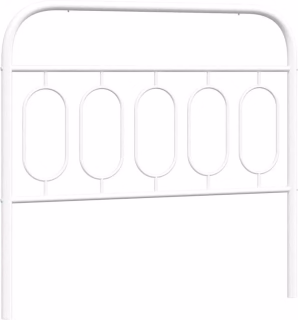 Berkfield Home Classic Metal Headboard in White, 100 cm