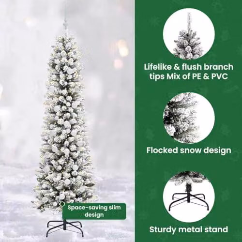 vidaXL Artificial White Christmas Tree, Height: 210 cm – 5