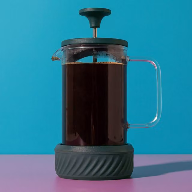 La Cafetire Zero 3 Cup Green Cafetiere with Removable Base for Grounds, 350ml