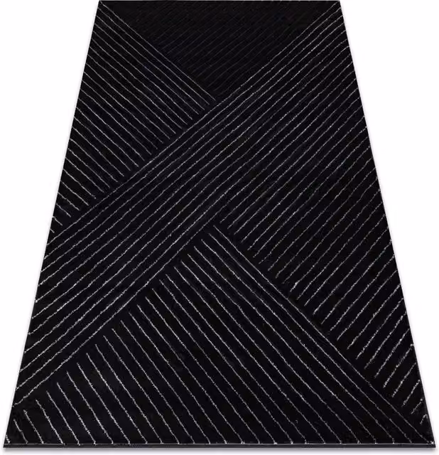 RugsX Emerald Geometric Rug in Black, W: 120 cm, L: 170 cm – 1