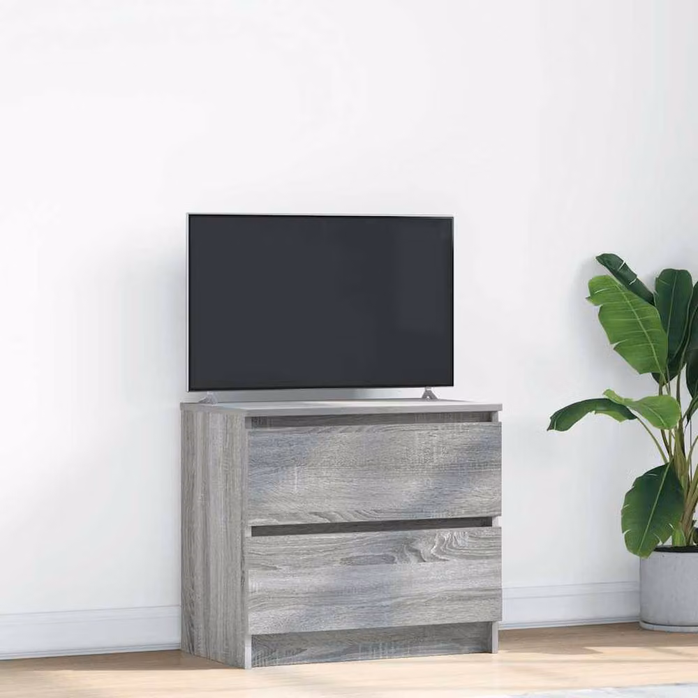 Berkfield Home Modern Grey Sonoma TV Cabinet in Engineered Wood W/D/H: 60 x 35 x 54 cm – 2