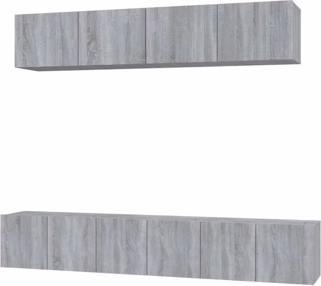 Berkfield Home 5 Piece Grey Sonoma TV Cabinet Set in Engineered Wood – 1