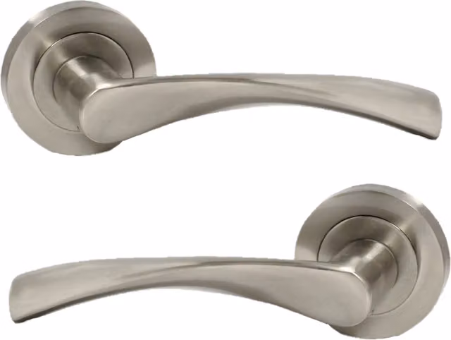 Betley Butterfly Brushed Silver Door Handle