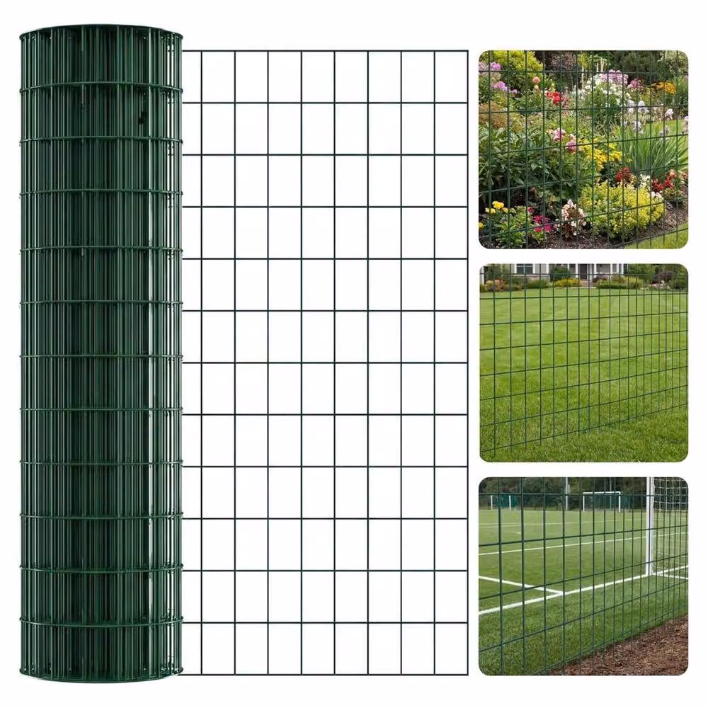 SPETLEK Green PVC Coated Galvanised Steel Wire Garden Fence Roll, Height: 120 cm, Length: 102 m – 3