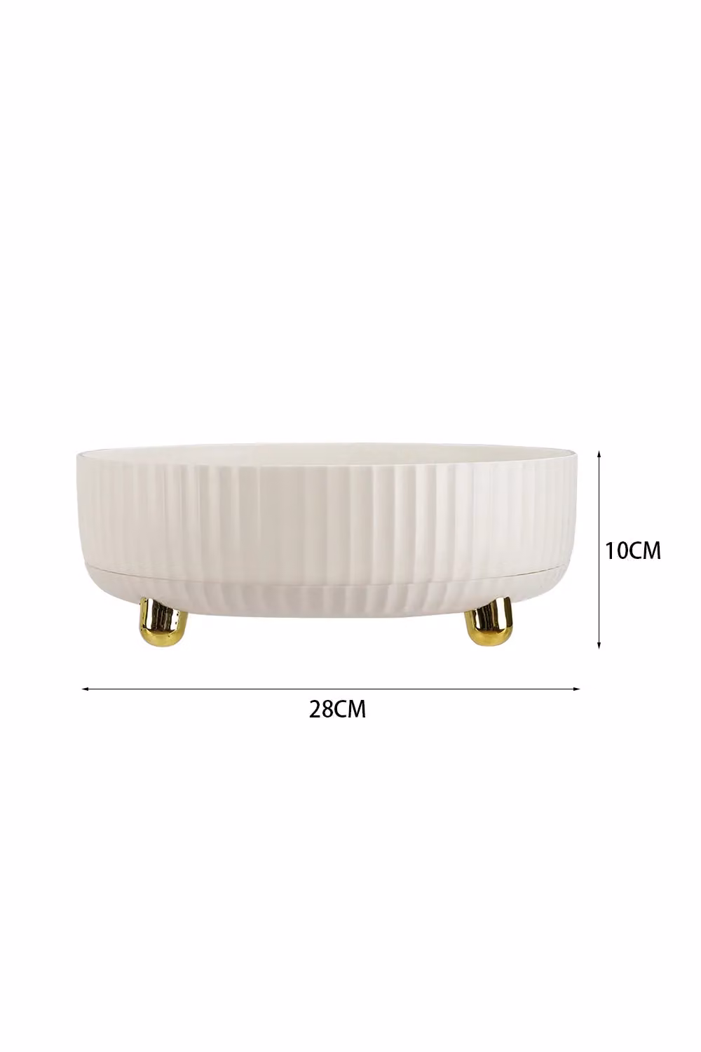 Living and Home White Rotating All-purpose Turntable Storage Organiser, Diameter: 28 cm – 5