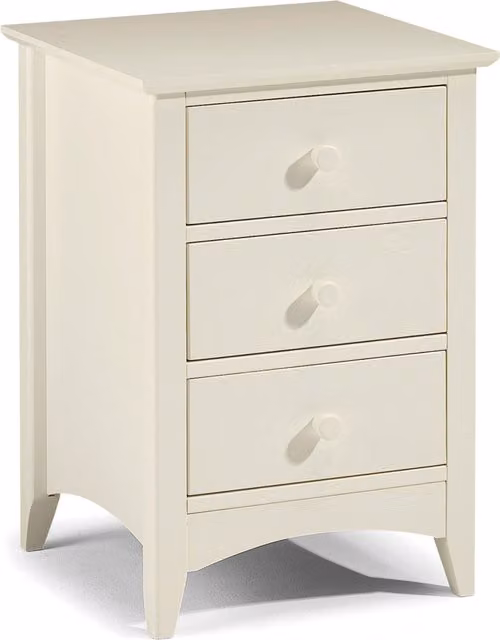 Julian Bowen Cameo Bedside Table in White Lacquered Pine