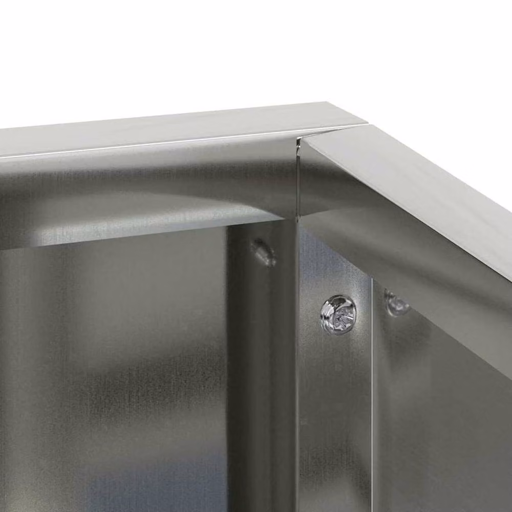 Berkfield Home Galvanised Steel Planter in Silver, W/D/H: 80 x 80 x 50 cm – 4