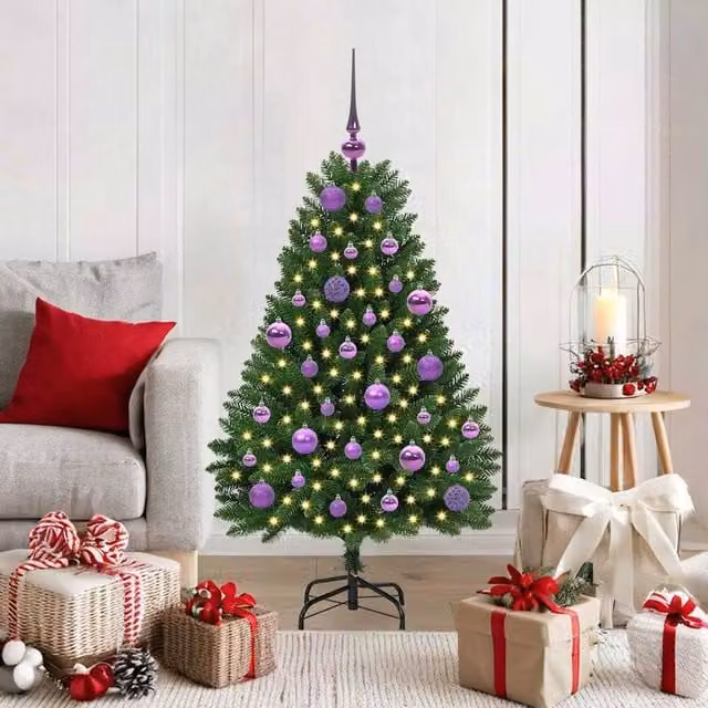 Berkfield Home Artificial Green Christmas Tree with Stand, Height: 120 cm – 1