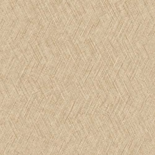 Grandeco Vibes Yuno Textured Woven Effect Vinyl Wallpaper in Beige and Sand
