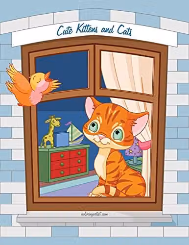 Cute Kittens and Cats Colouring Book Volumes 1, 2 and 3 by Createspace, Multicolour