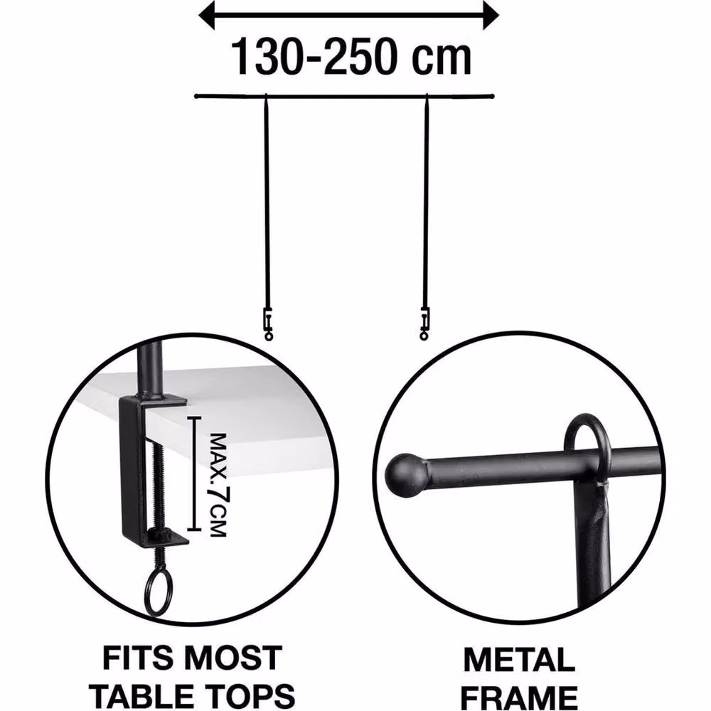 SPETLEK Black Metal Tabletop Hanging Rod Stand Display Pole – 2