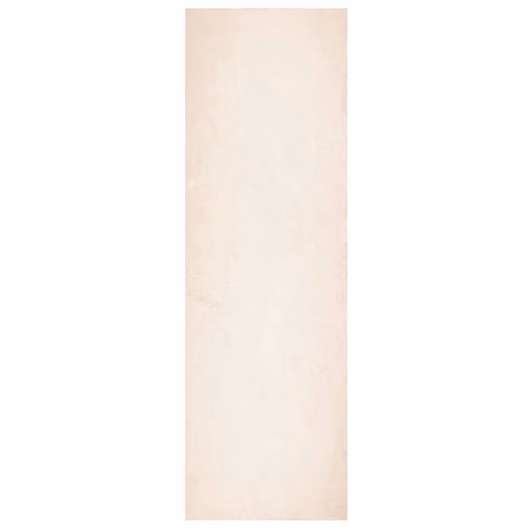 Berkfield Home HUARTE Beige Short Pile Washable Polyester Rug W: 80 cm, L: 250 cm