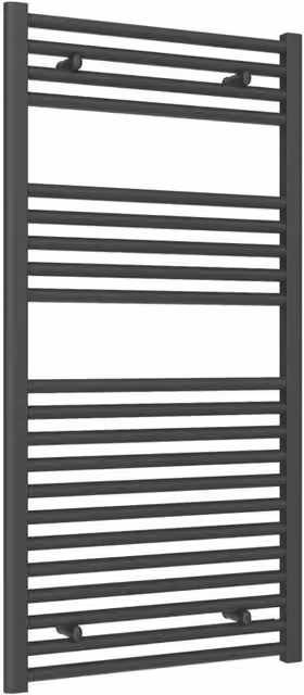 Bathroom Kingdom Diva Anthracite Straight Heated Towel Rail, Grey, W: 60 cm, H: 120 cm