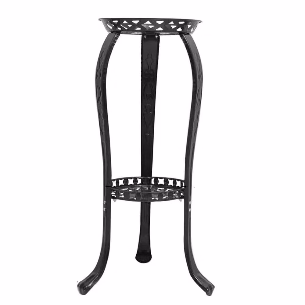 EONLION Black Metal Flower Plant Pot Display Stand Shelf, Height: 100 cm – 3