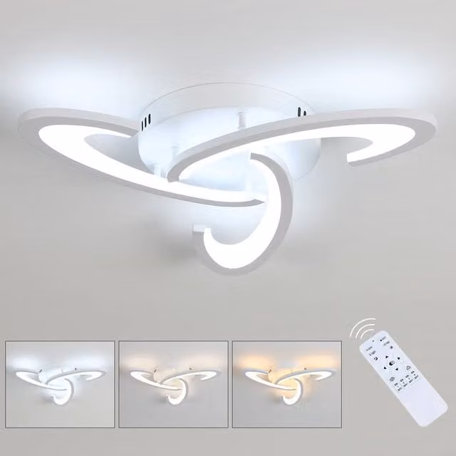 Goeco Dimmable LED Ceiling Light with Remote Control in White