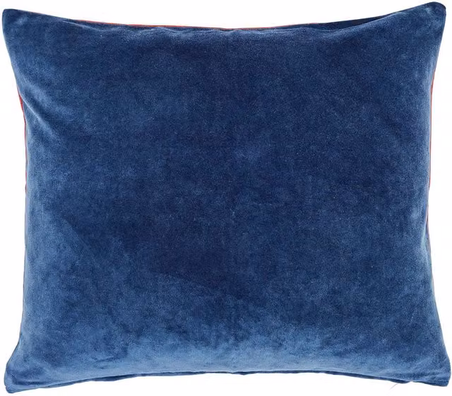 Land & Shore Narin Square Cushion in Blue and Red, W/D/H: 45 x 45 x 45 cm
