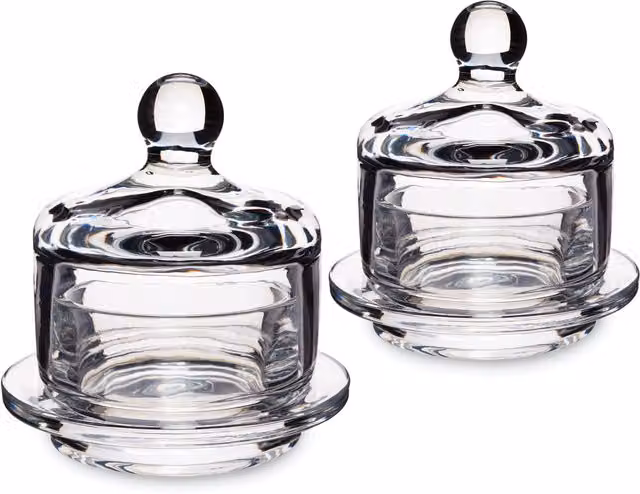 Artes Mini Glass Serving Cloches in Clear