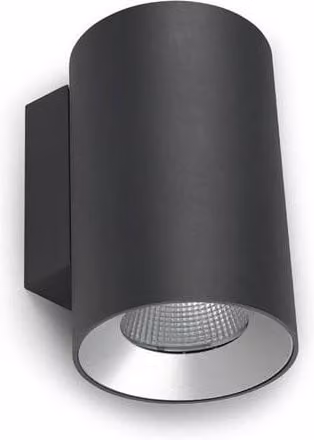 Netlighting Cosmos Grey LED Outdoor Up Down Wall Lamp, 36W, 3000K, IP66, 14cm