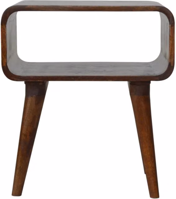 KDMK Acadia Hand Crafted Mango Wood Bedside Table in Brown