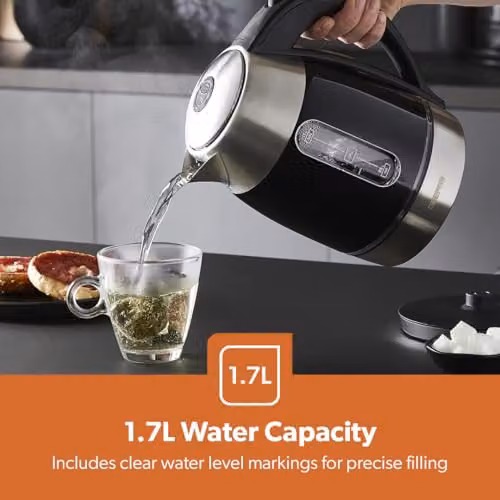 Geepas Kitchen Combo Set with 1.7L Illuminating Electric Kettle, 2 Slice Bread Toaster and 9L Dual Zone Air Fryer in Blue and Black – 3