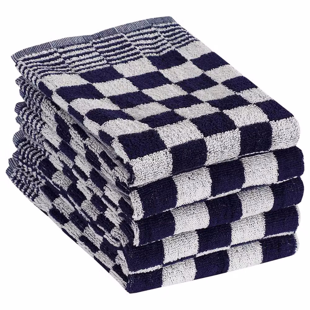 Berkfield Home 20 Piece Soft Cotton Towel Set in Blue and White – 3