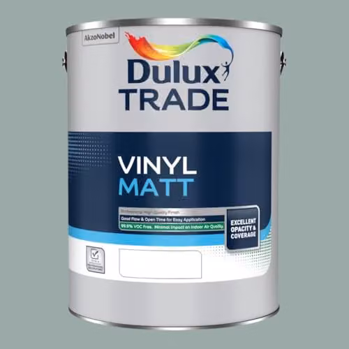 Dulux Trade Vinyl Matt Dispersion Paint in Fresh Foliage Green, 5l