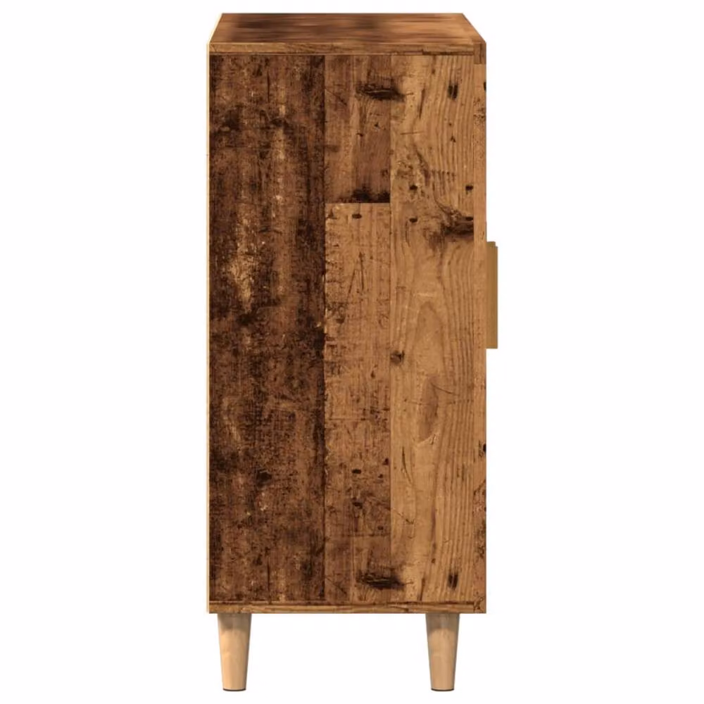 Berkfield Home Rustic Old Wood Sideboard in Brown, W/D/H: 90 x 34 x 80 cm – 4