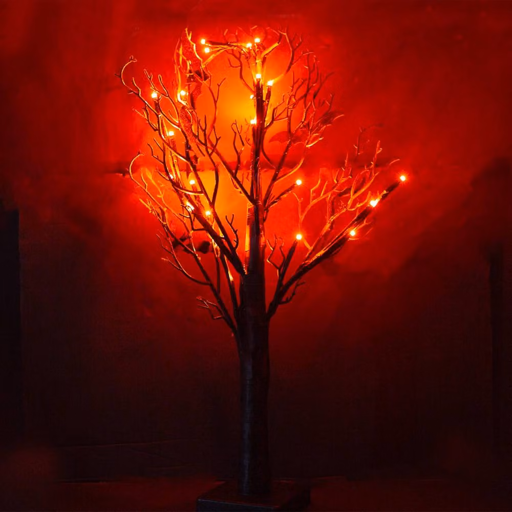 VFM e-Store Halloween Bat Light Up Tabletop Tree Decoration in Black – 3